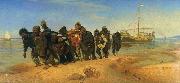 Ilya Repin Burlaks on Volga, oil painting